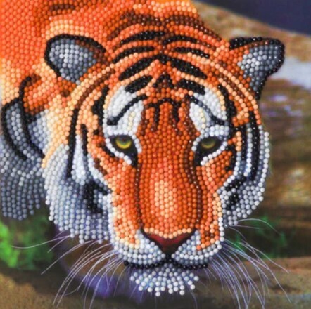 Tiger Crystal Art Card Kit 8+