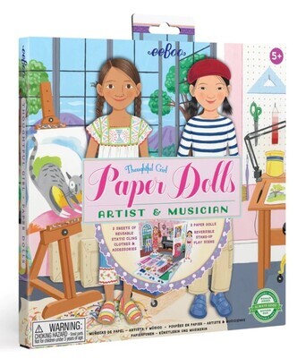 Thoughtful Girl Artist &amp; Musician Paper Dolls 5+