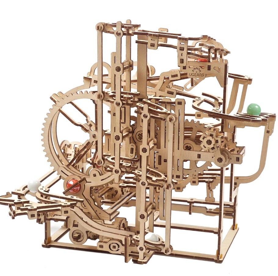 Marble Run Stepped Hoist # 2 3D Wood Mechanical 355 Pc 14+