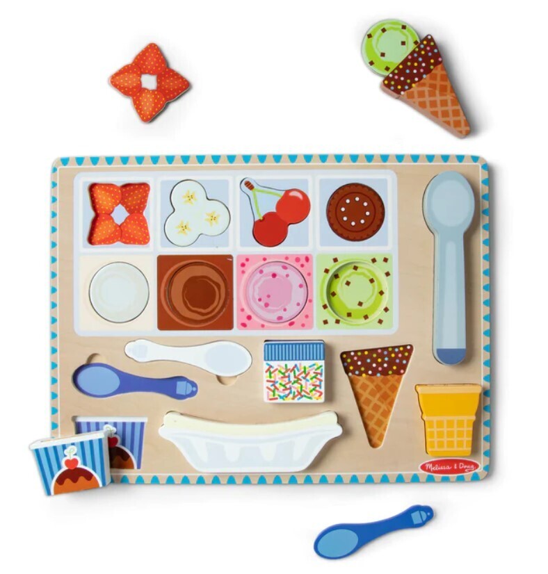 Wooden Magnetic Ice Cream 16 Pc Play Set 2+ Wooden Magnetic Ice Cream 16 Pc Play Set 2+