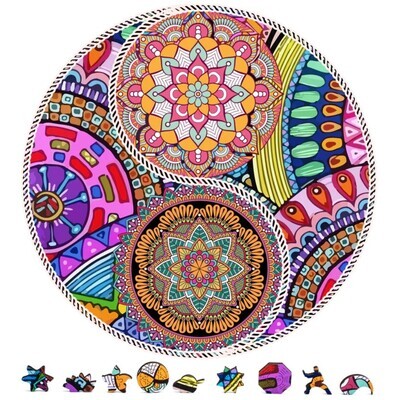 Yin Yang Flowers 200 Pc Wood 14+