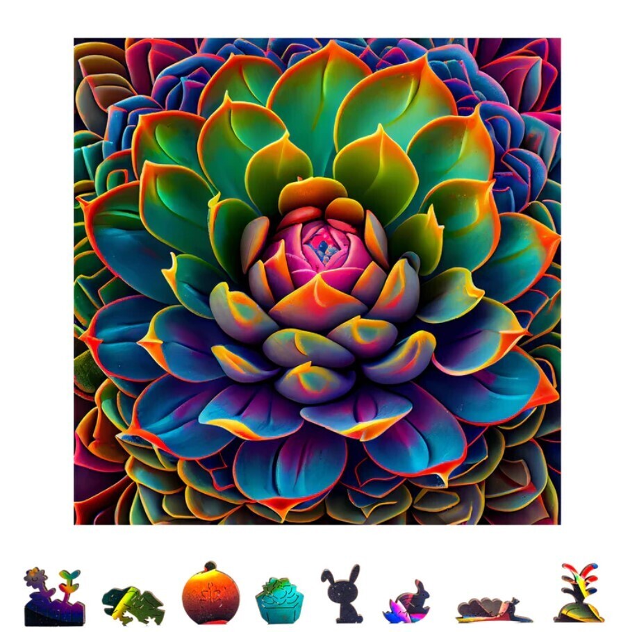 Simply Succulent 500 Pc Wood 14+