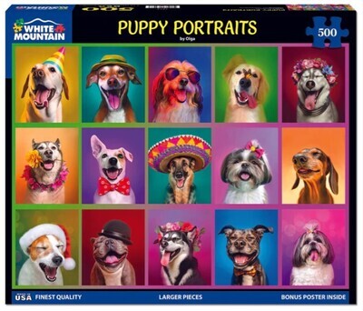 Puppy Portraits 500 Pc