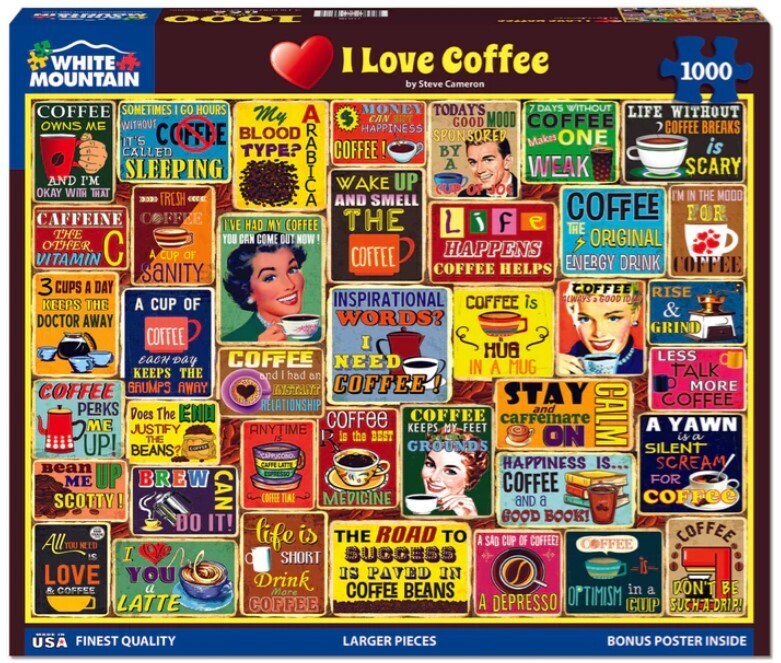 I Love Coffee 1000 Pc