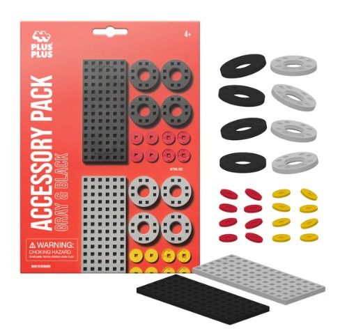 Plus Plus Accessory Pack Gray &amp; Black 4+