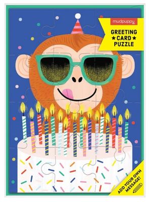 Monkey Birthday Greeting Card 12 Pc