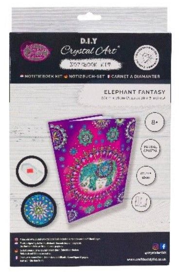 Crystal Art Elephant Fantasy Notebook 8+