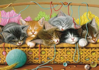 Kittens In A Basket 35 Pc Tray 3+