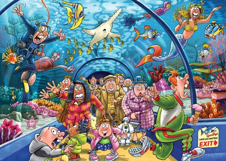 Aquarium Antics 1000 Pc Wasgij