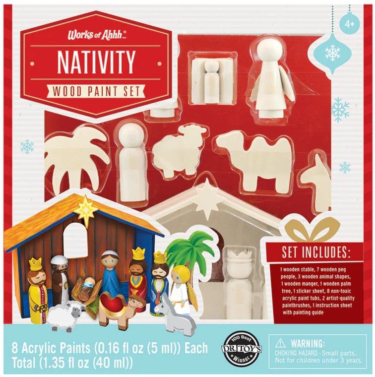 Nativity Wood Paint Set 4+