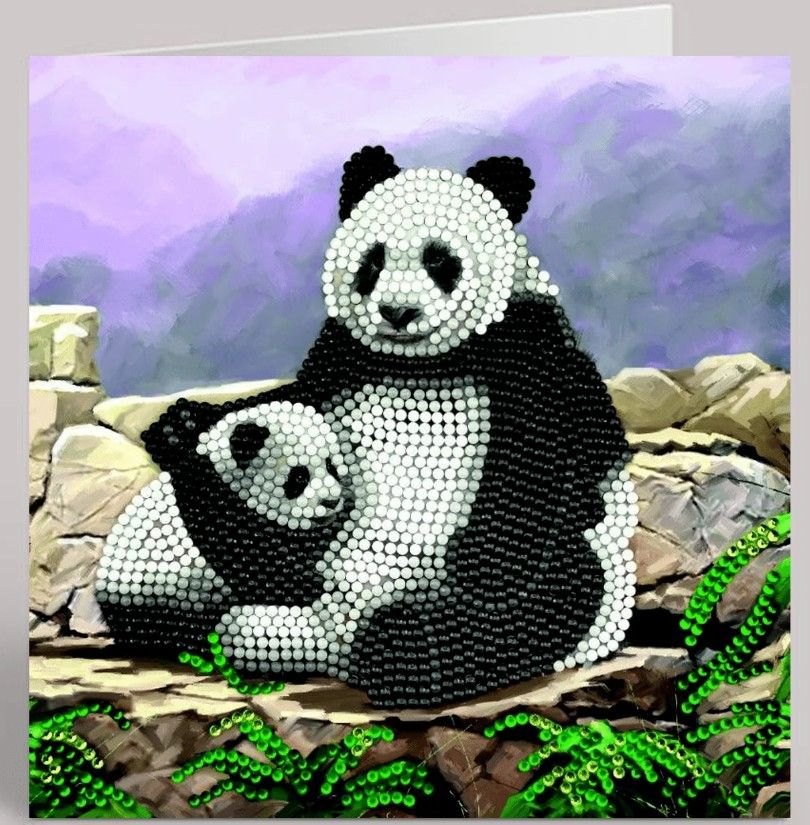Panda Crystal Art Card Kit 8+