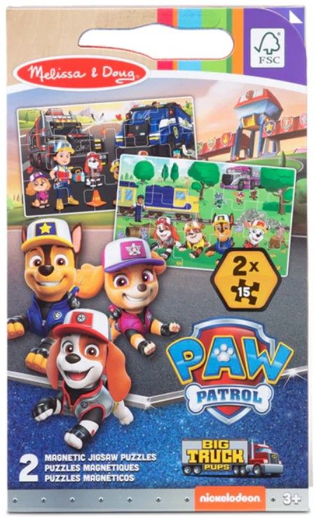 Paw Patrol Magnetic Take Along Puzzle 2 X 15 Pc 3+
