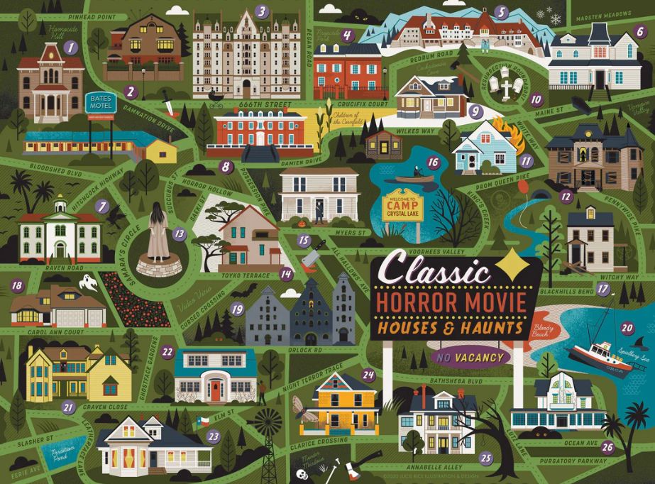 Classic Horror Movie Map 500pc