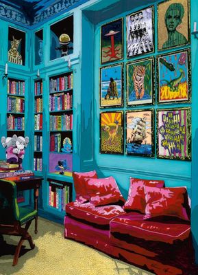 Room With Red Sofa 1000 Pc