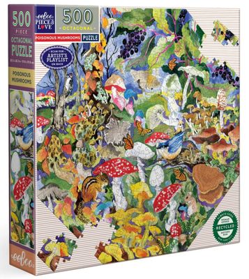 Poisonous Mushrooms 500 Pc Round