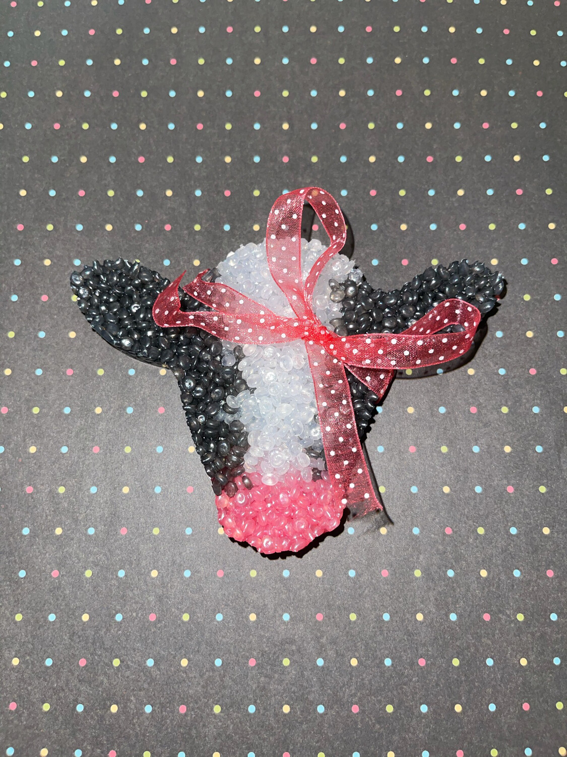 Cow with Pink &amp; White polkadots