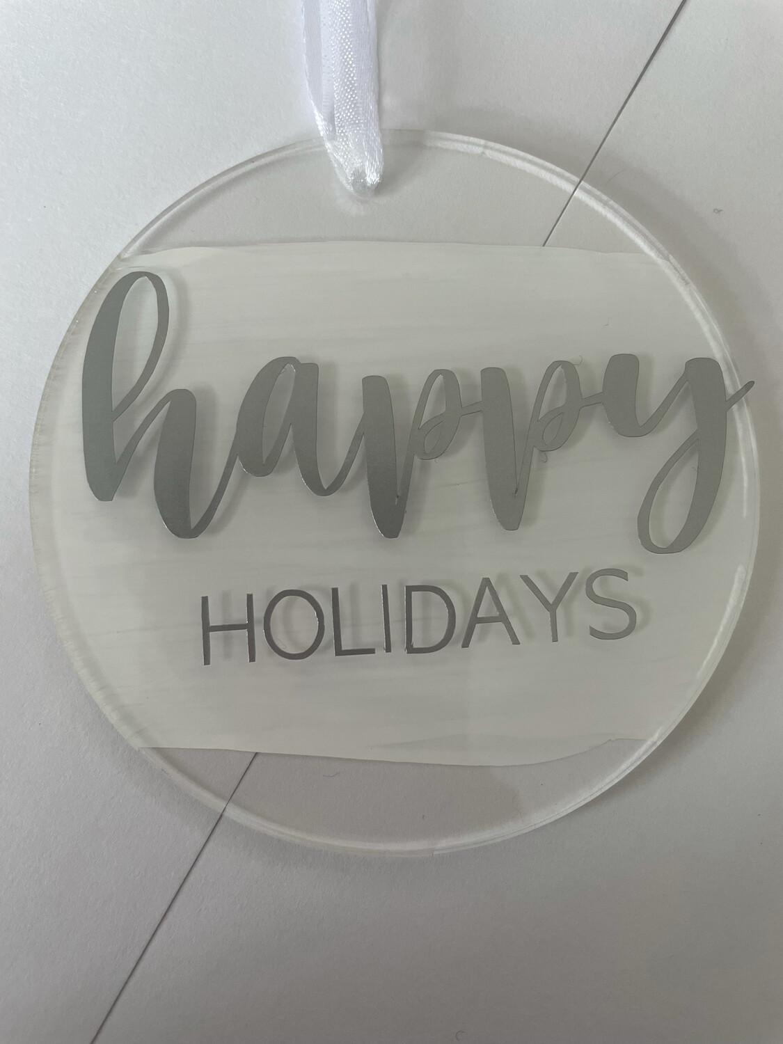 Ornament - Happy Holidays (Silver)
