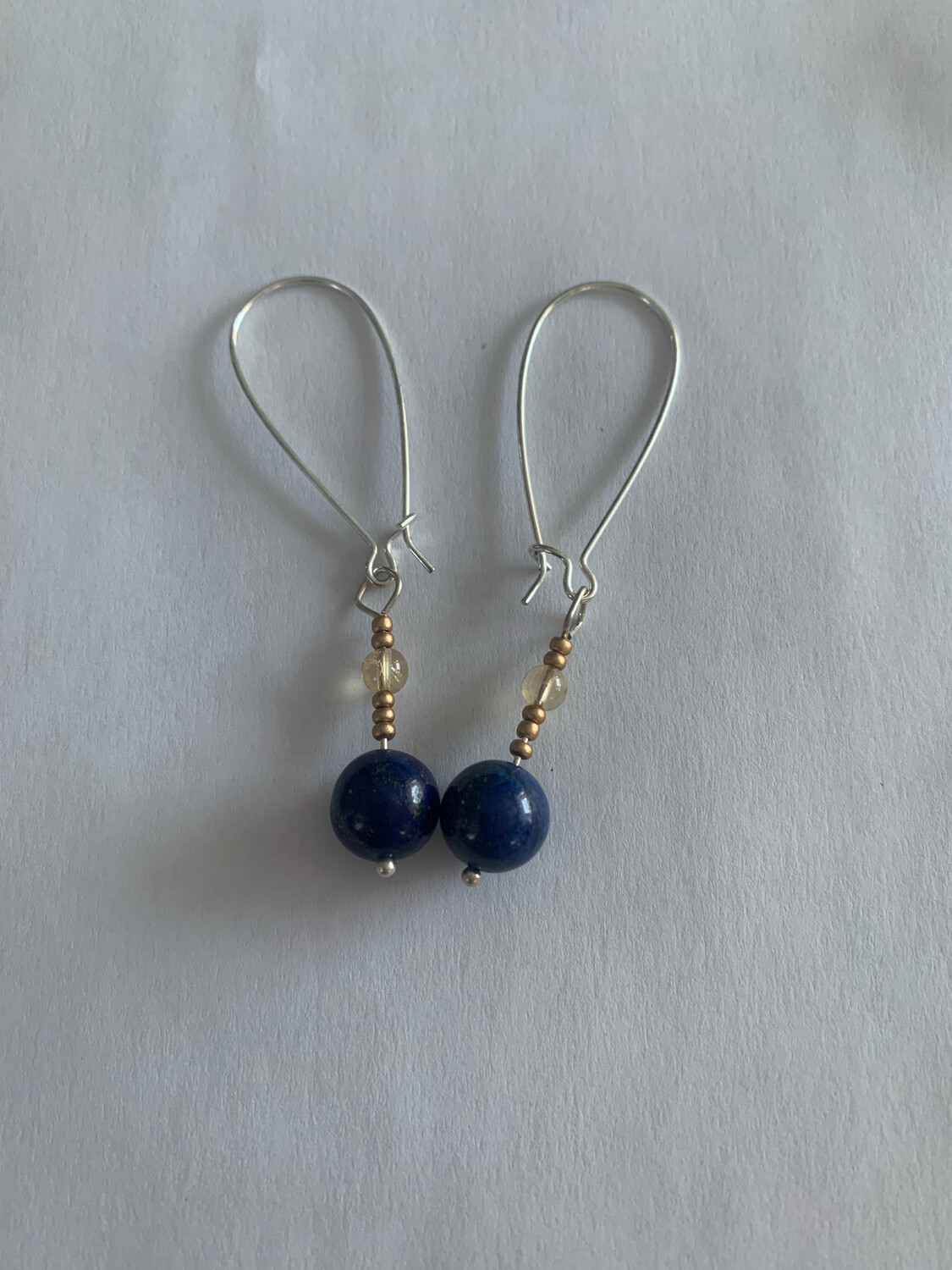 Lapi Lazuli Citrine Earrings