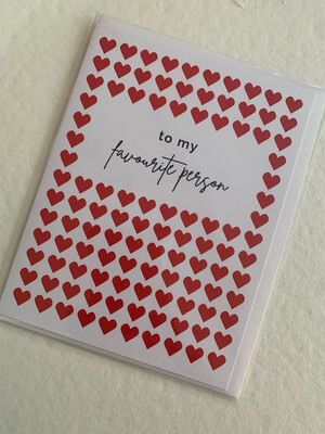 To My Favourite Person Card