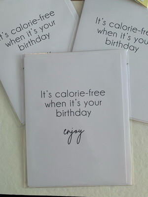 Its Calorie Free Card