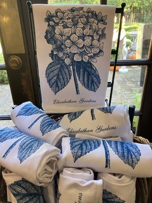 Elizabethan Gardens Hydrangea Tea Towel