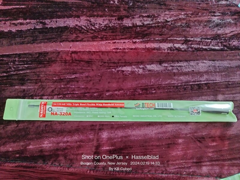 Nagoya NA-320A 144/220/440 MHz Tri-Band HT Antenna SMA-F