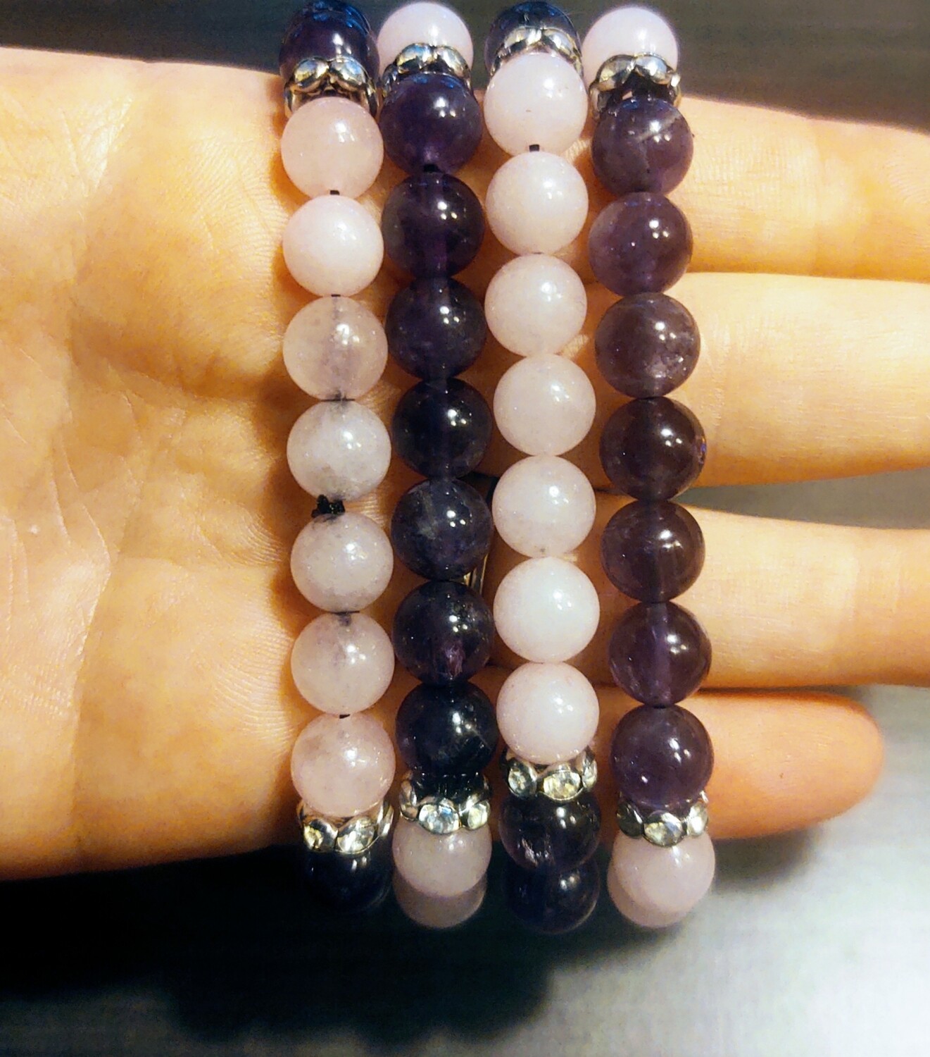 Rose Quartz &amp; Amethyst Bracelet