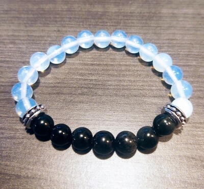 Obsidian &amp; Opal Bracelet