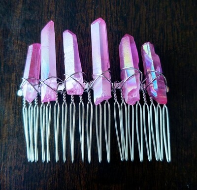 Pink Hair Clip Comb