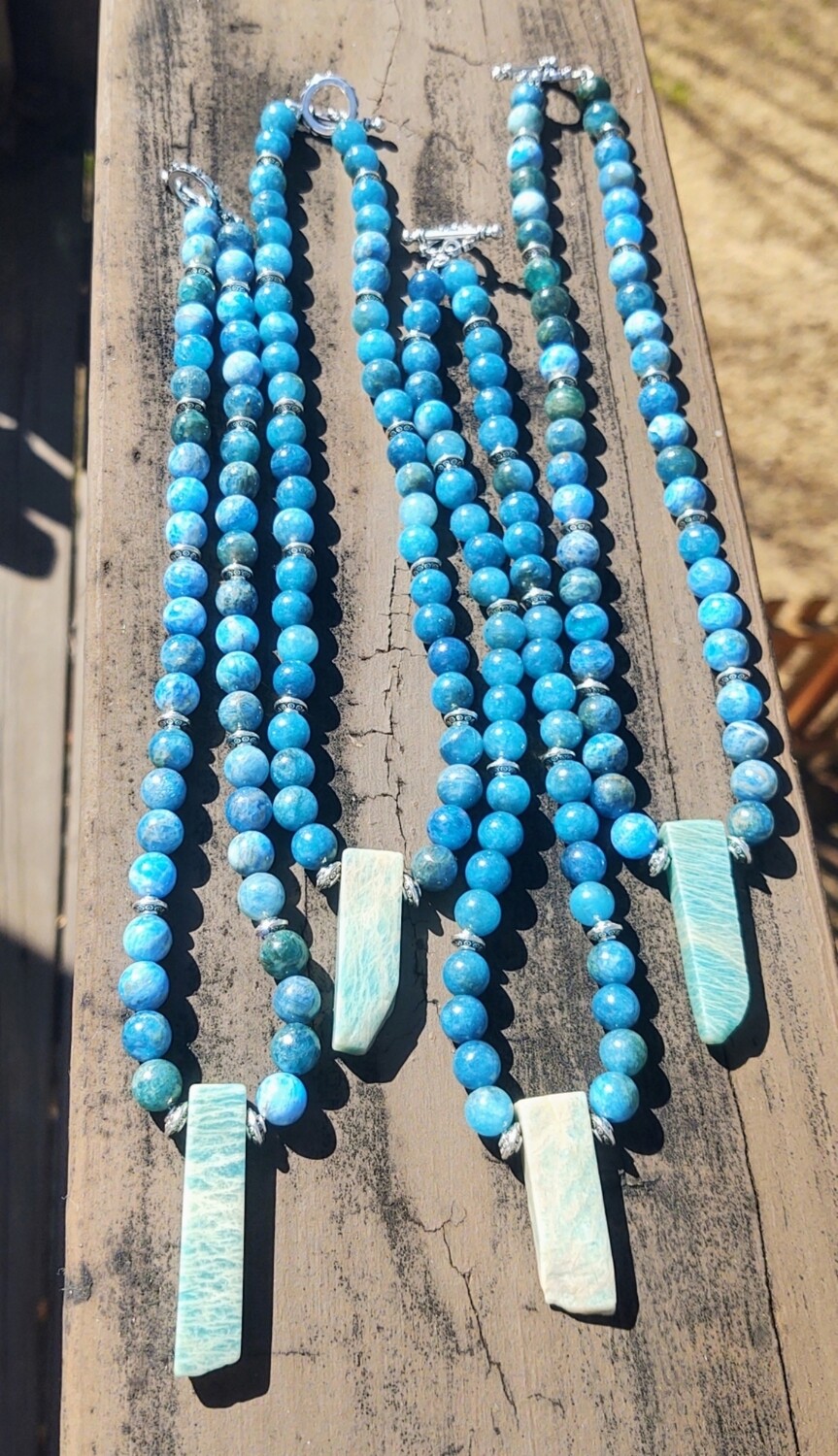 Amazonite &amp; Blue Apatite Choker