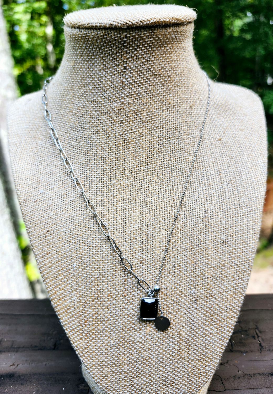 Black Pendant Necklace