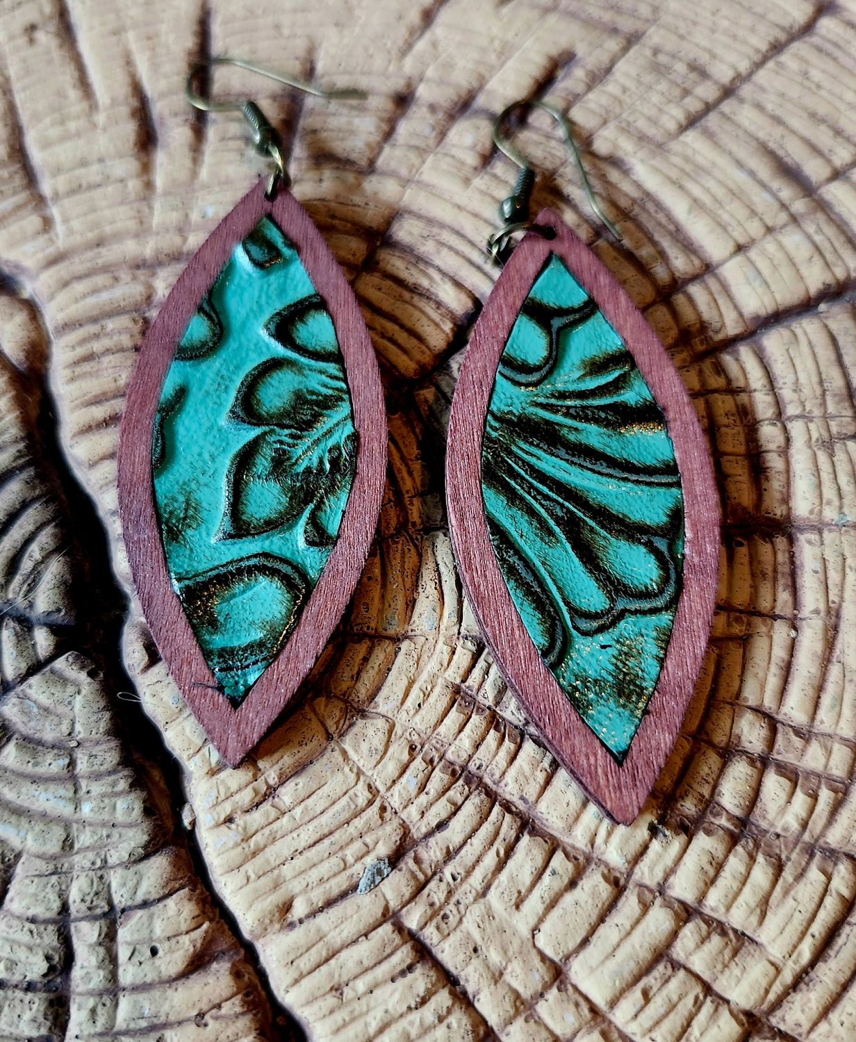 Wooden Dangle Earrings