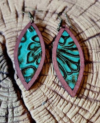 Wooden Dangle Earrings