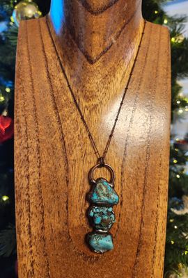 Antique Copper Turquoise Necklace