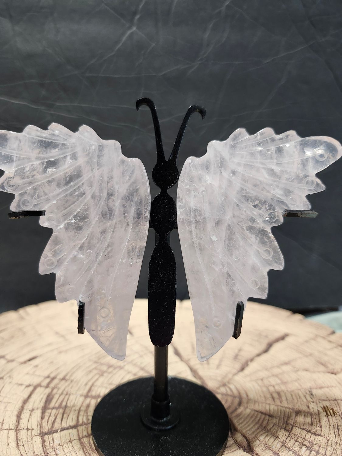 Rose Quartz Crystal Butterfly