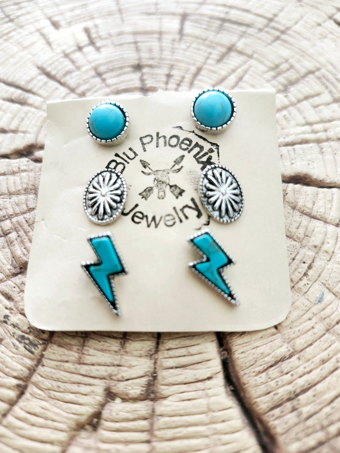 Turquoise Post Earring Set