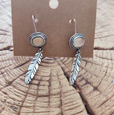 Silver Feather Earrings