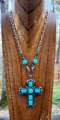 Turquoise Cross Necklace