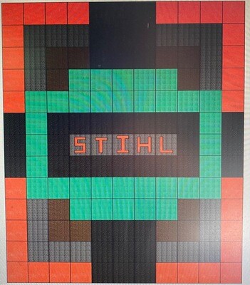 Stihl Themed Gift- Custom Rag Quilt Full/Double 88 Stihl Themed Gift- Custom Rag Quilt Full/Double 88