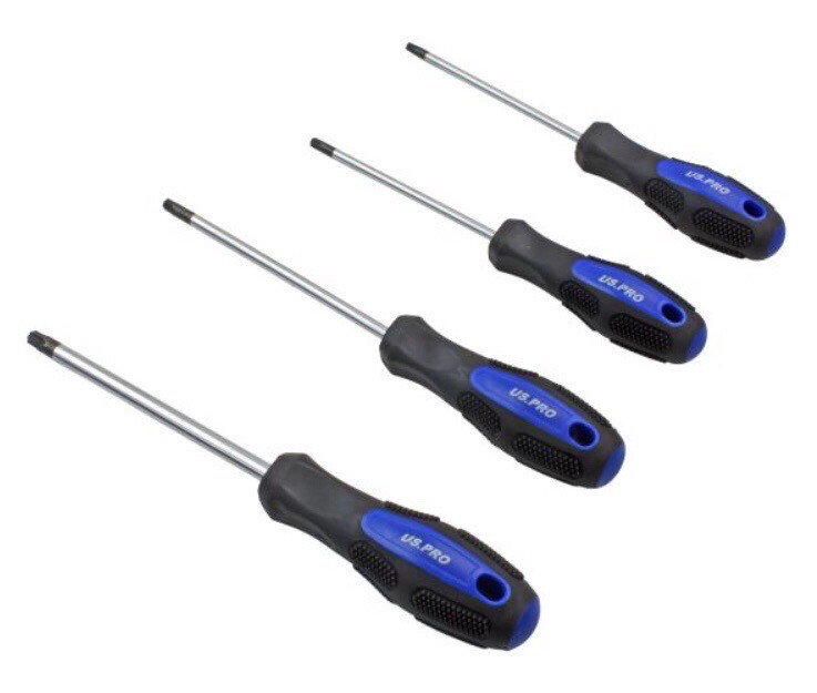 US PRO Tools Tamper Proof Star/Torx Screwdriver Set 8Pc