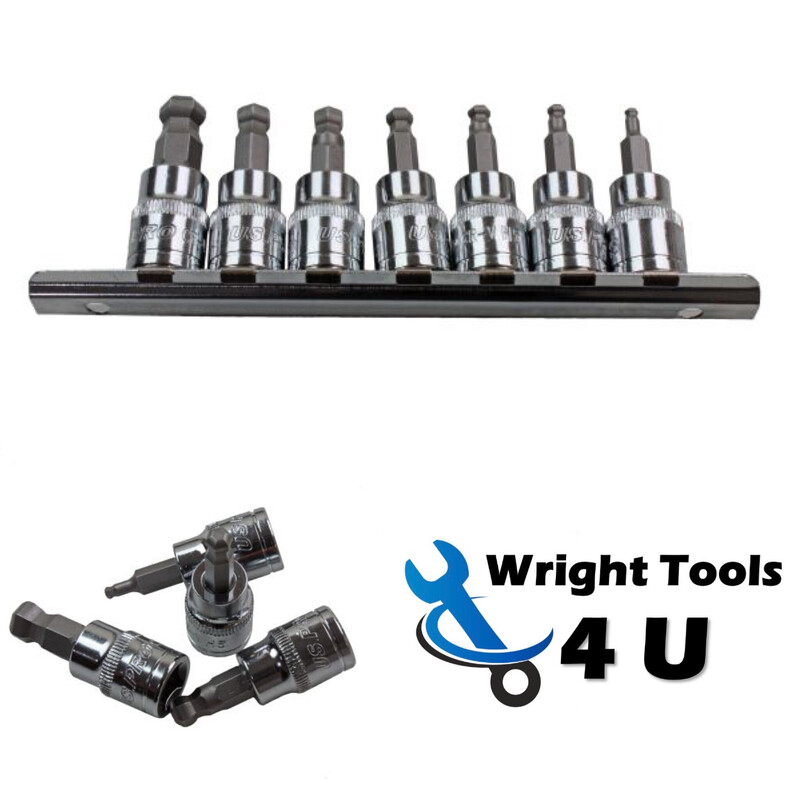US PRO Tools 3/8” DR Ball End Hex Socket Set Metric 2220