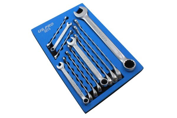 US PRO Tools 12PC Metric Combination Spanner Set 2273