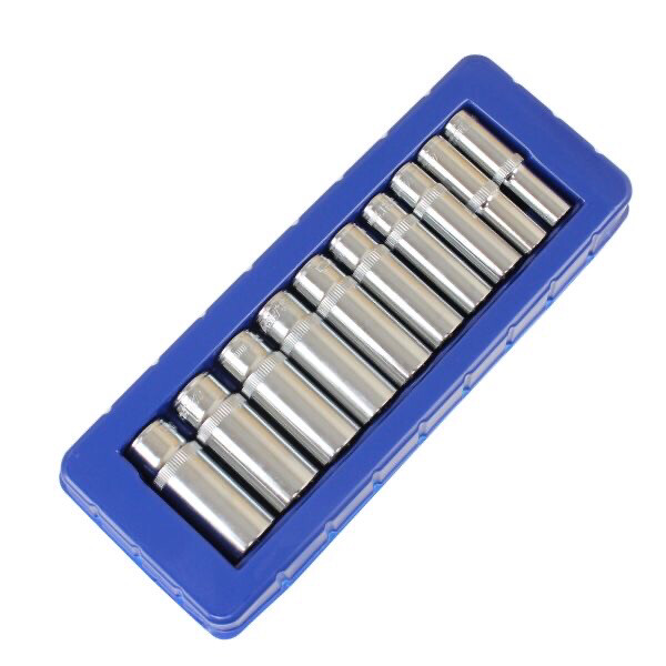 US PRO Tools 3/8” DR Metric 6PT Deep Socket Set 10PC 3237
