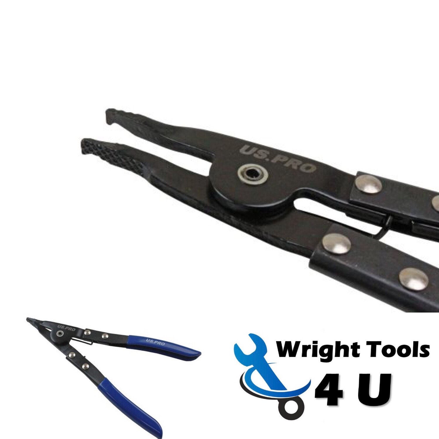 US PRO Tools Lock Ring Pliers Angled Tip 2239