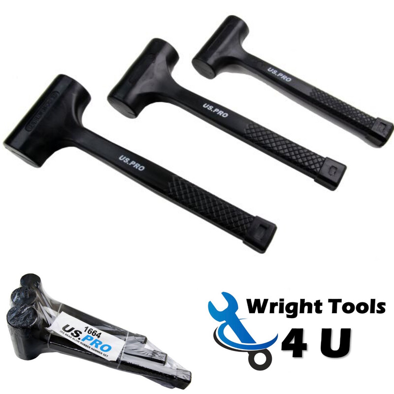 US PRO Tools 3PC Dead Blow Hammer Set 1664