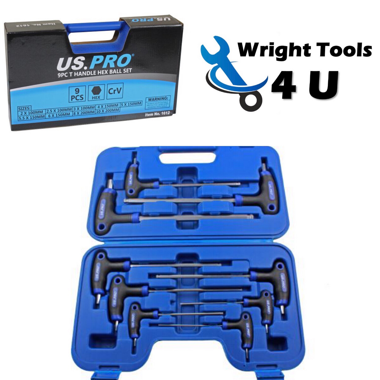 9Pc T Handle Hex Ball Set