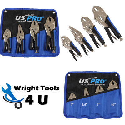 4Pc Locking Pliers With Grip Set By US.PRO Tools
