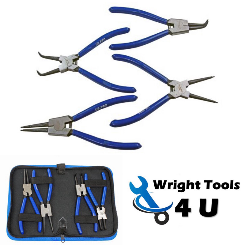 4Pc Circlip Pliers Set 7” In Zip Pouch By US.PRO