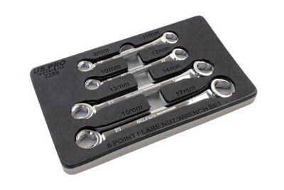 4Pc Flare Nut Spanner Set 6PT By US.PRO Industrial