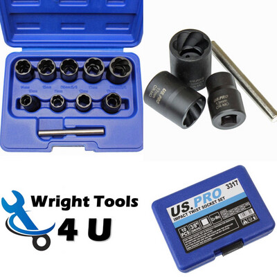US PRO Tools 10Pc 3/8”Dr Impact Twist Socket Set 3317